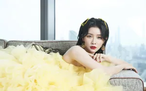 蔡卓宜淡黄长裙魅力性感图片写真_7