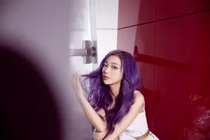 李紫婷紫发白裙性感写真图片_4