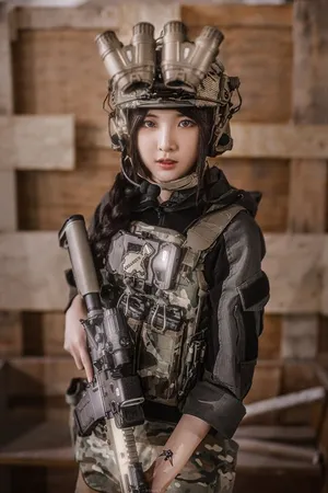 郑乃馨特种兵造型酷感写真图片_1