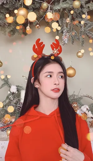蔡卓宜圣诞节自拍照图片_1