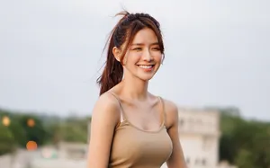 蔡卓宜户外慵懒甜美照片_4