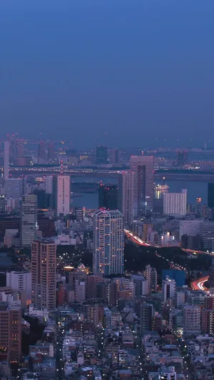 灯光璀璨的繁华都市