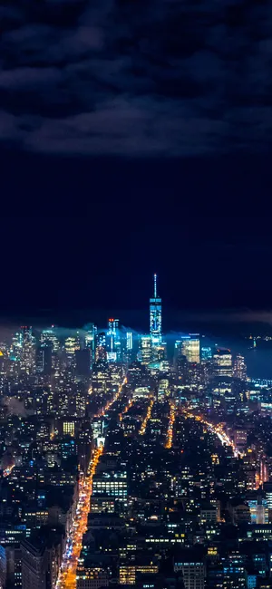城市夜晚的天际线