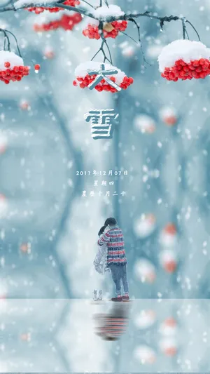 淡蓝色大雪节气