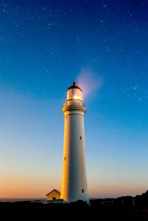 灯塔 天空 夜空 星星
