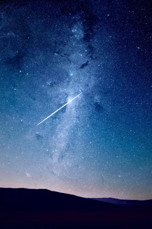 夜晚的天空 星星 扫把星 流星