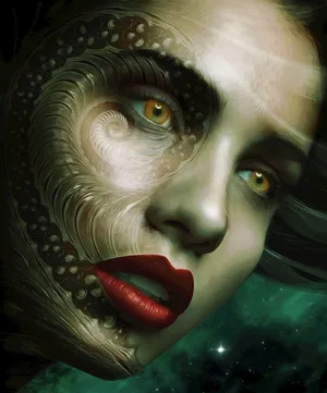 哥特 幻想 科幻 黑暗 肖像 女性 女子 年轻 艺术 唯美