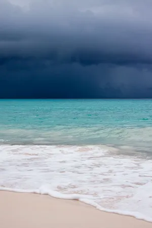 海滩 蓝色 加勒比海
