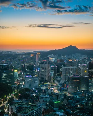 城市黄昏