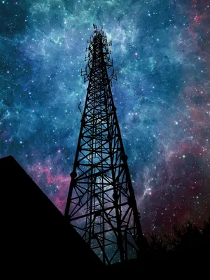 信号塔 银河系 星空 繁星_1