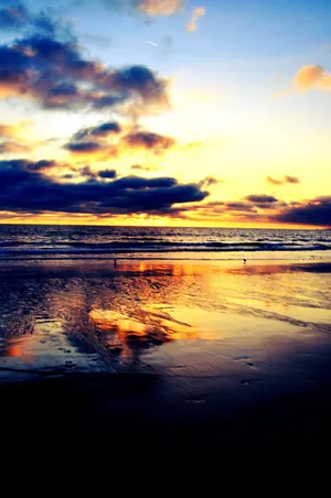 海景沙滩夕阳黄昏落日热带风景3