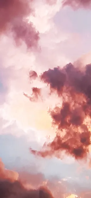橙色的云彩唯美天空风景