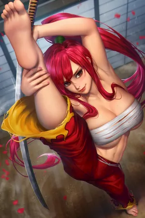 《妖精的尾巴》妖精女王功夫少女一字马