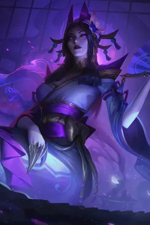 英雄联盟LOL魔蛇之拥卡西奥佩娅灵魂莲华皮肤原画