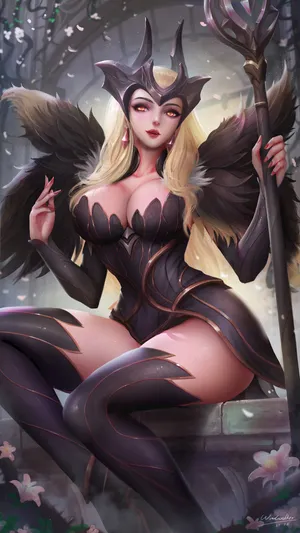 英雄联盟LOL诡术妖姬魔女乐芙兰新皮肤插画