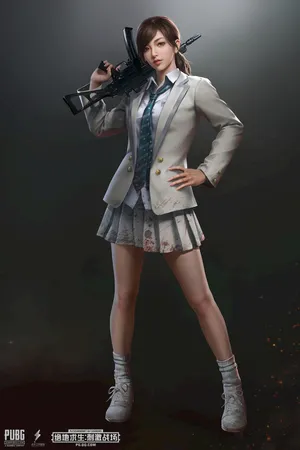 刺激战场绝地求生吃鸡和平精英PUBG韩国风小姐姐