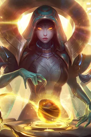 英雄联盟LOL琴瑟仙女娑娜琴女奥德赛皮肤原画