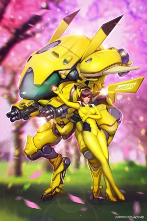 守望先锋机甲坐骑DVa_pokemon_style_by AyyaSAP