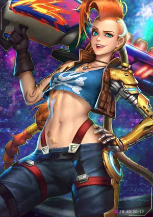 英雄联盟LOL暴走萝莉金克斯奥德赛插画NeoArtCore