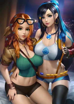 《最终幻想7》系列女主角蒂法与艾瑞丝·盖恩斯巴勒Tifa x Aerith