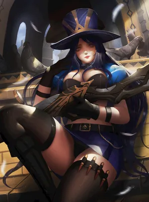英雄联盟LOL插画皮城女警凯特琳