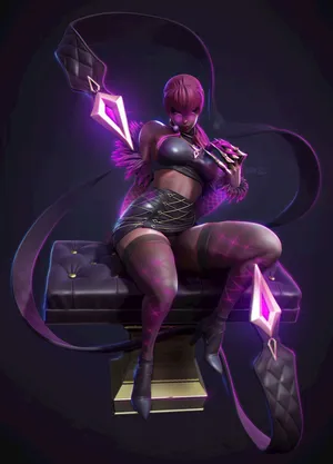 英雄联盟LOL痛苦之拥寡妇伊芙琳黑皮肤黑人版