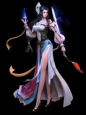 美女 大长腿 舞剑 古装