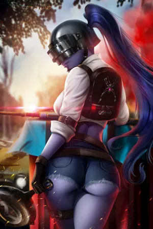 和平精英刺激战场绝地求生黑寡妇PUBG三级头 平底锅_by_AyyaSAP
