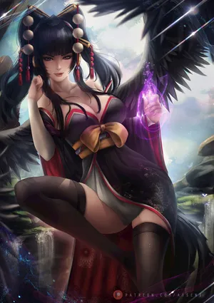 《死或生》女天狗Nyotengu插画