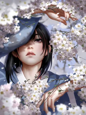 樱花 美女 唯美
