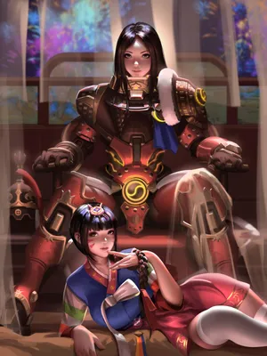 布丽吉塔和Dva守望先锋游戏