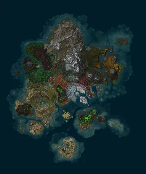 魔兽世界WOW破碎群岛卫星图（原始）地图无水印