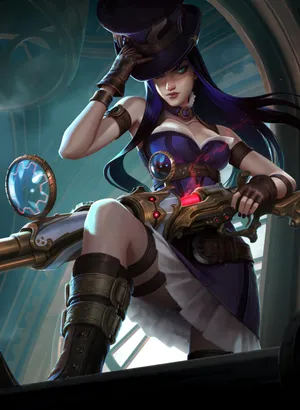 英雄联盟皮城女警凯特琳原画默认皮肤15