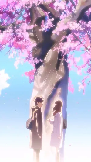 樱花树下的甜蜜情侣_1