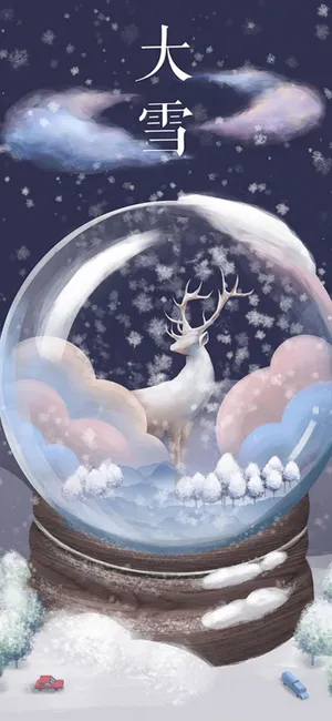 大雪天的迷失鹿