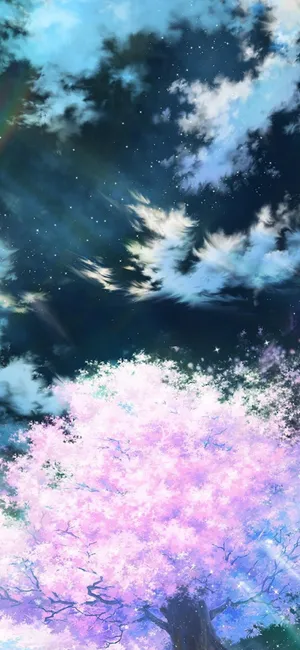 如梦如幻的美丽樱花树