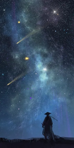 唯美星空下的游侠