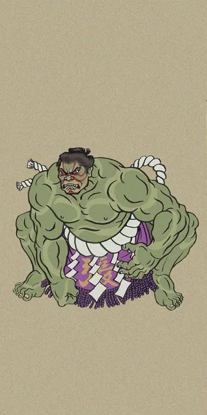 日系漫威绿巨人插画