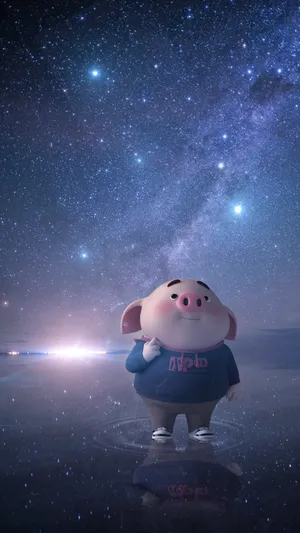 梦幻星空下的猪小屁第1张