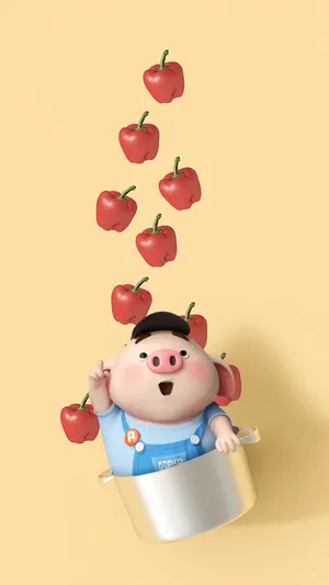 对甜椒念念不忘的猪小屁