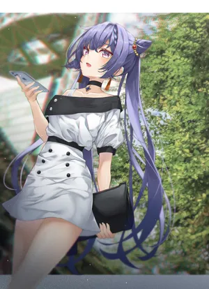 动漫双马尾 女孩 连衣裙美女_1