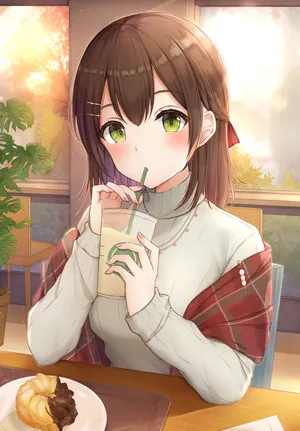 美女 奶茶 饮料 西餐 糕点