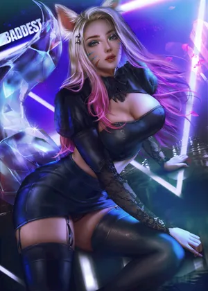英雄联盟LOL九尾妖狐阿狸超性感丰满插画