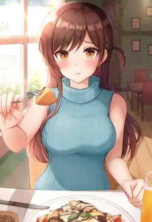 水原千鶴 性感身材 西餐厅