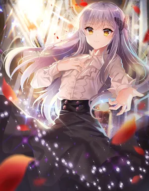 漂亮长发女孩魔法