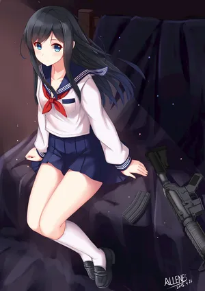 水手服 黑发 战舰少女唯美