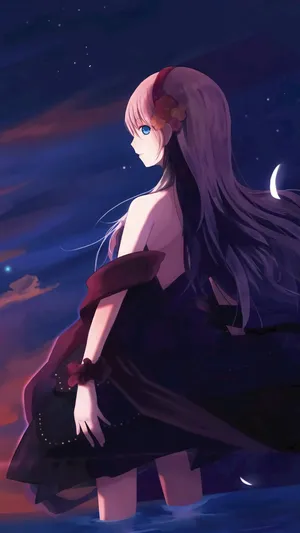 天空 少女 鸟儿 唯美动漫风景