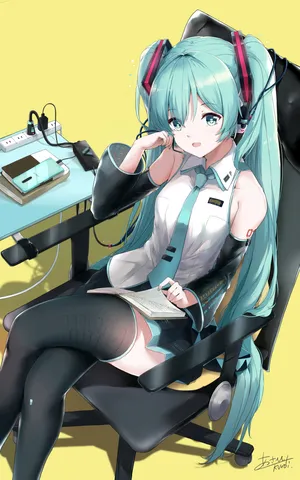 初音未来诞辰纪念数码达人插画