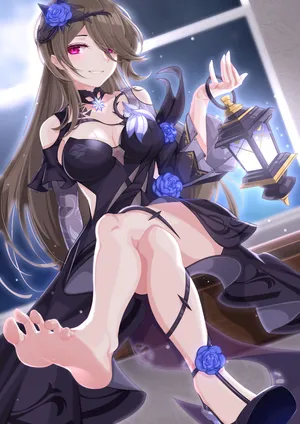 崩坏3美女 美足插画