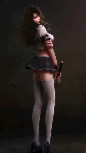 美女CG 超短裙